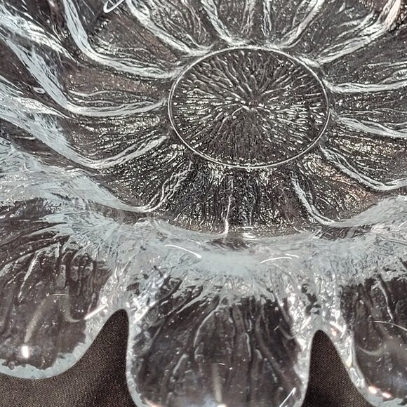 Vintage Holmegaard 9" Glass Daisy Bowl designed by Sidse Werner, Danish MCM - Picture 4 of 6